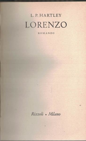 Lorenzo. Romanzo