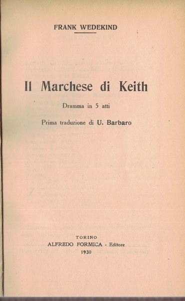 Il marchese di Keith