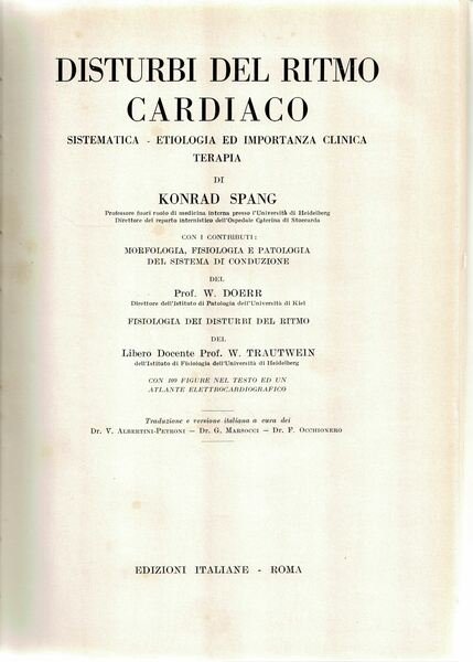 Disturbi del ritmo cardiaco. Sistematica, etiologia ed importanza clinica