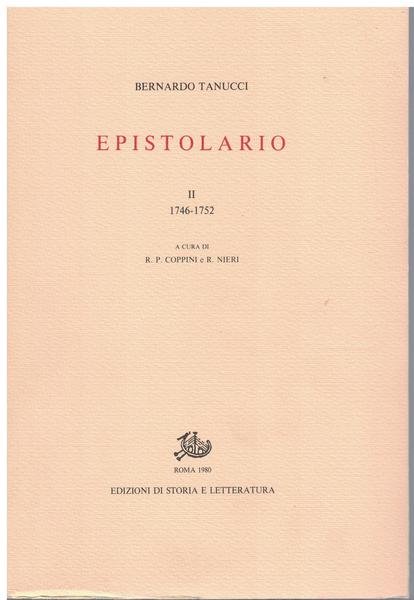 Epistolario. Vol.I:1723-1746. Vol.II:1746-1752