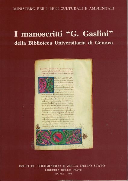 I manoscritti di «G. Gaslini» della Biblioteca universitaria di Genova