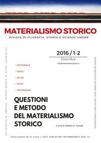 Materialismo storico. Rivista di filosofia, storia e scienze umane. Vol. …