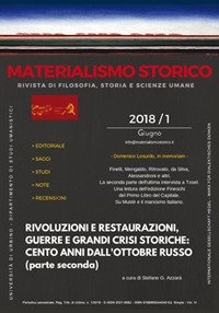 Materialismo storico. Rivista di filosofia, storia e scienze umane. Vol. …