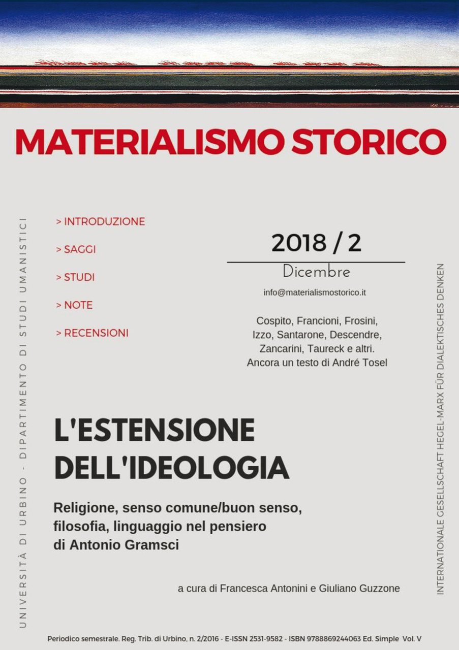 Materialismo storico. Rivista di filosofia, storia e scienze umane. Vol. …