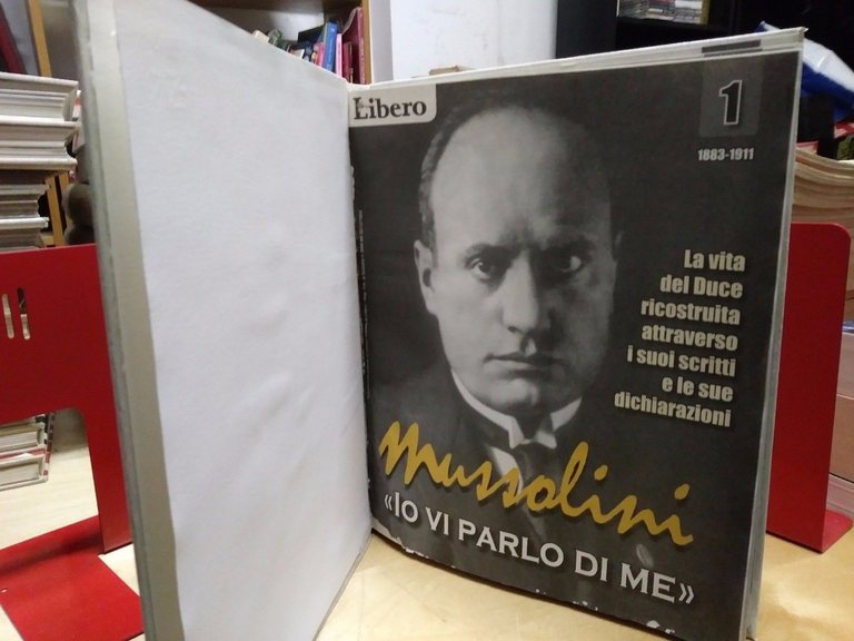 20 fascicoli Mussolini io vi parlo di me libero rilegato