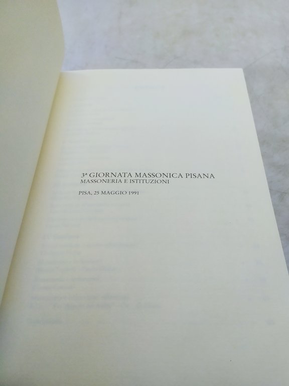 3^giornata massonica pisana massoneria e istituzioni pisa 25 maggio 1991