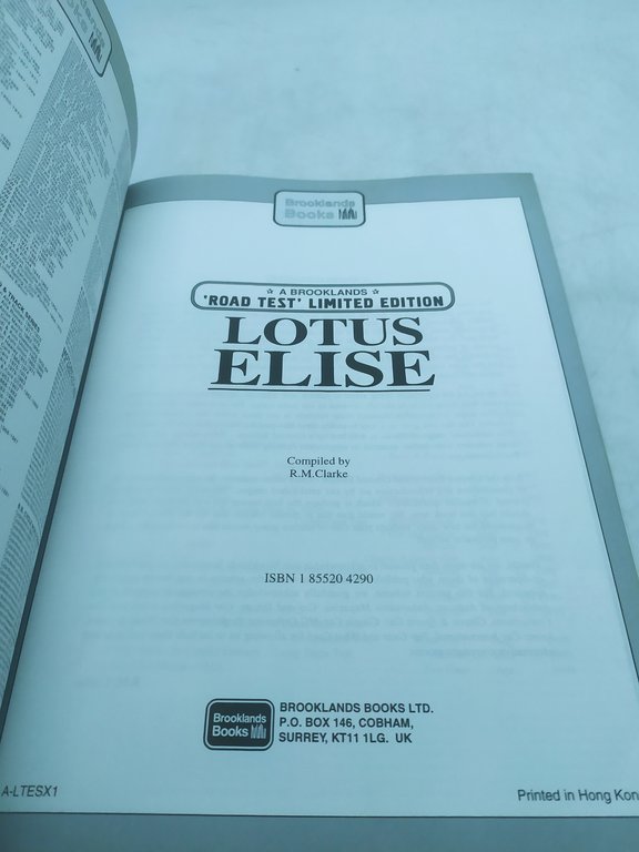 a brooklands road test' limited edition lotus elise