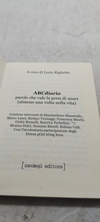 abc diario parole che vale la pena di usare almeno …