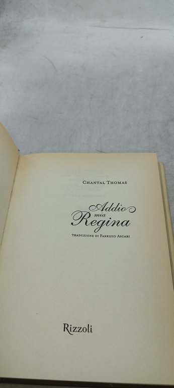 addio mia regina rizzoli