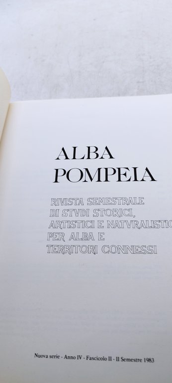 alba pompela rivista semestrale di studi storici artistici e naturalistici …