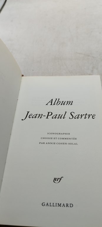 album jean paul sartre iconographie nrf gallimard