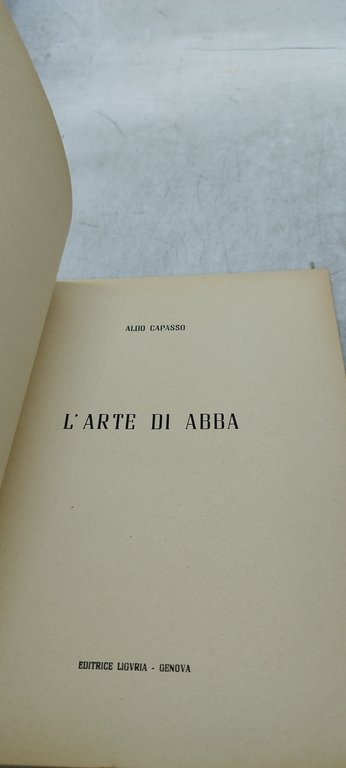 aldo capasso l'arte di g c abba saggio critico