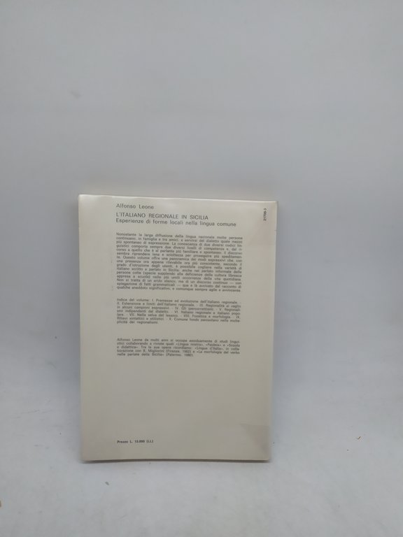 alfonso leone l'italiano regionale in sicilia il mulino