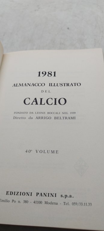 almanacco illustrato 1981 del calcio panini modena