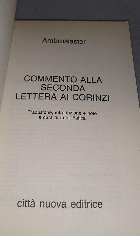ambrosiaster commento alla seconda lettera ai corinzi | Immagine Gallery 6