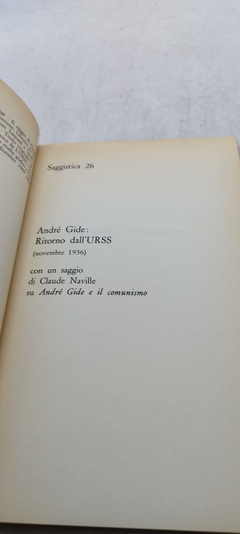 andrè gide ritorno dall'urss
