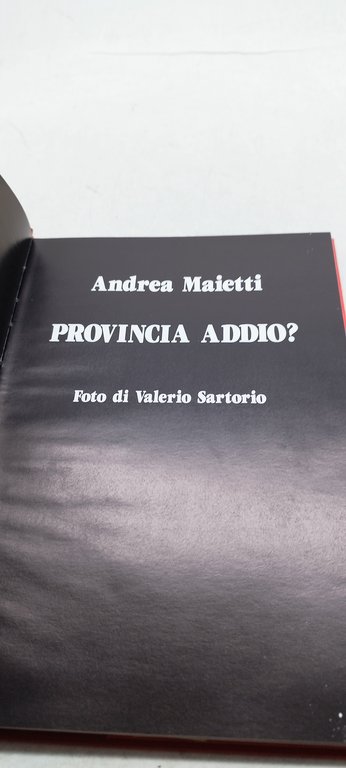 andrea maietti provincia addio? foto di valerio sartorio