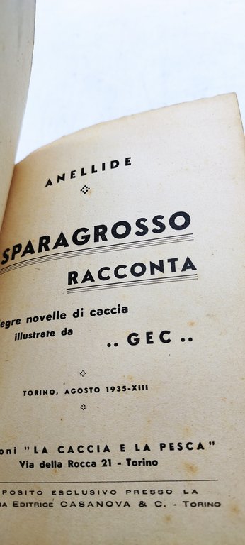 anellide sparagrosso racconta allegre novelle di caccia illustrate da gec