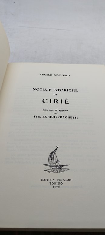 angelo sismonda notizie storiche di ciriè