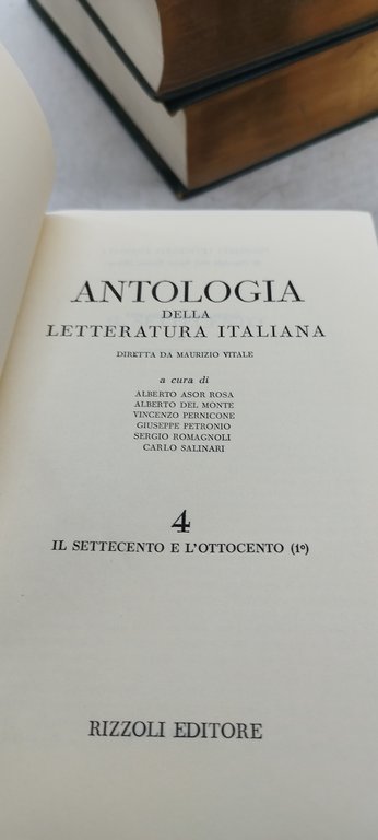 antologia della letteratura italiana 5 volumi rizzoli