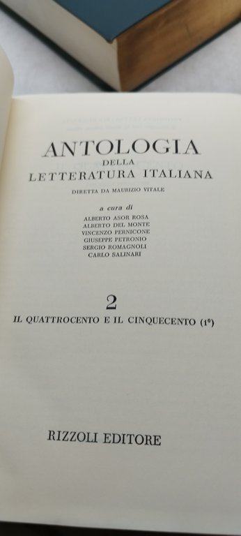 antologia della letteratura italiana 5 volumi rizzoli