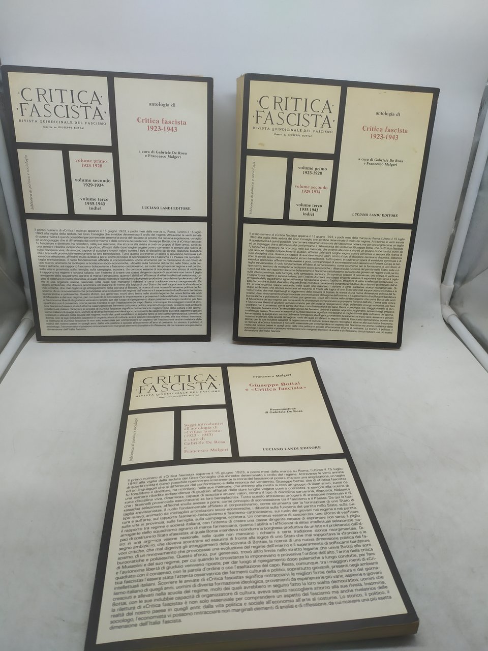 antologia di critica fascista 1923-1943 3 volumi
