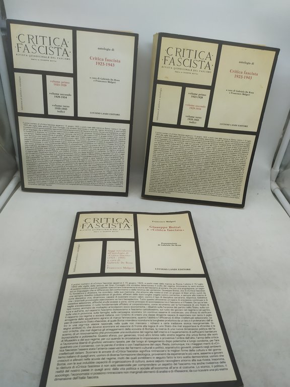 antologia di critica fascista 1923-1943 3 volumi