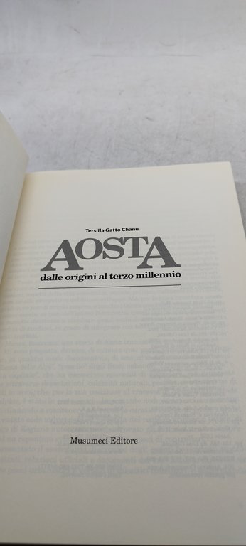 aosta dalle origini al terzo millennio tersilla gatto chanu