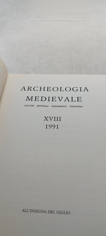 archeologia medievale cultura materiale insediamenti territorio