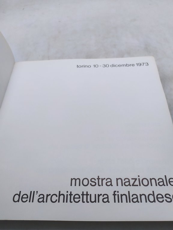 architettura finlandese 10-30 dicembre 1973