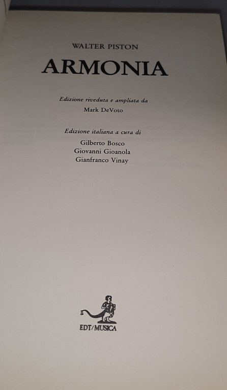 armonia edizione riveduta e ampliata da mark devoto walter piston | Immagine Gallery 7