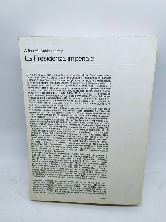 arthur m schlesinger jr. la preseidenza imperiale edizioni di comunità