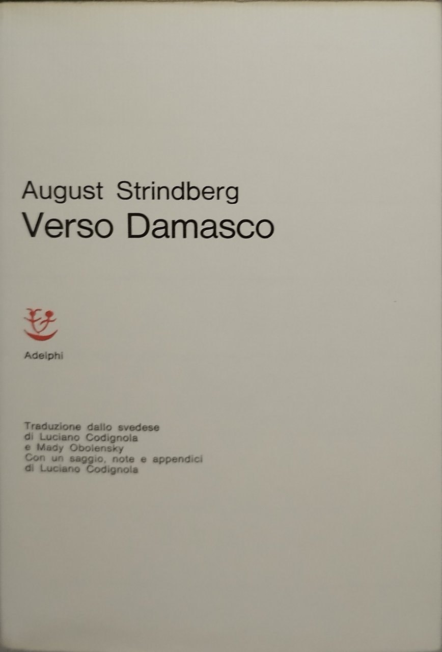 august strindberg verso damasco adelphi