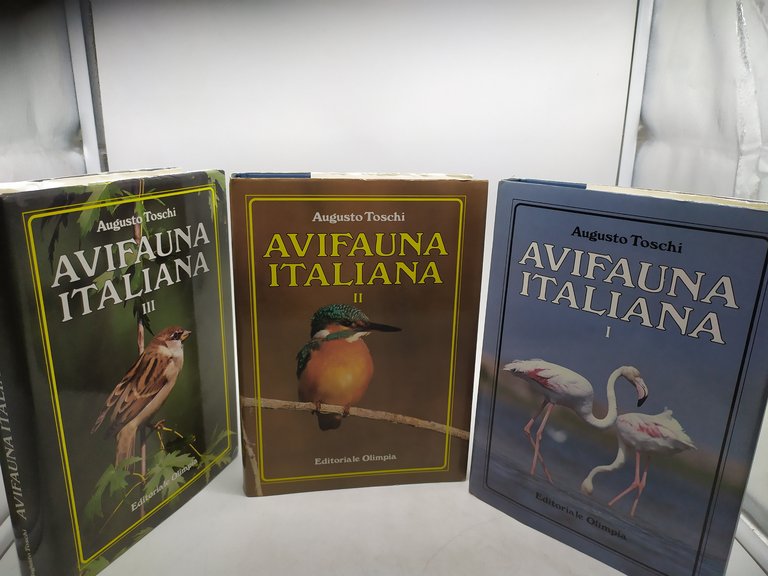 augusto toschi avifauna italiana 3 volumi con cofanetto