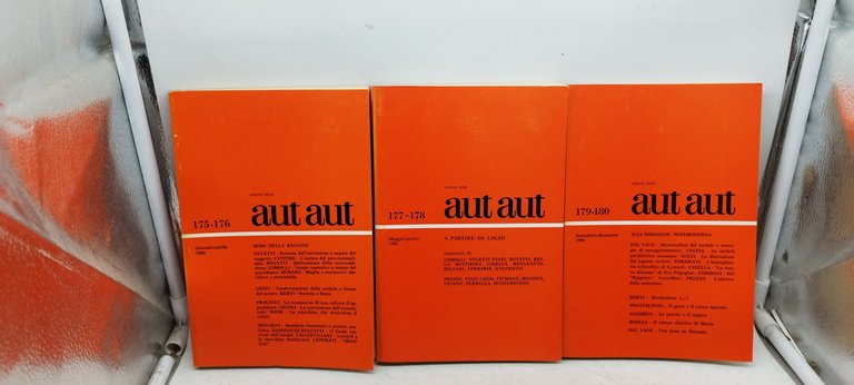 aut aut rivista bimestrale fondata da enzo paci 3 volumi …