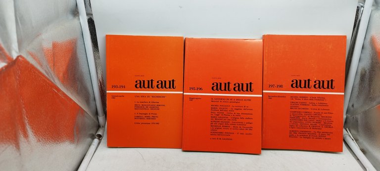 aut aut rivista bimestrale fondata da enzo paci 3 volumi …