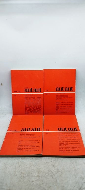 aut aut rivista bimestrale fondata da enzo paci 4 volumi …