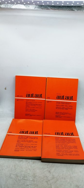 aut aut rivista bimestrale fondata da enzo paci 4 volumi …