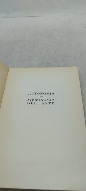 autonomia ed eteronomia dell'arte