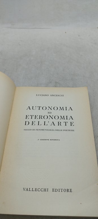 autonomia ed eteronomia dell'arte