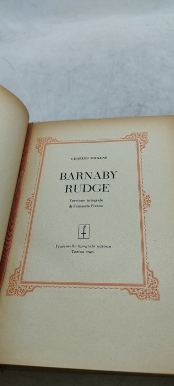 barnaby rudge versione integrale fi fernanda pivano