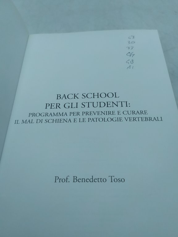 benedetto toso back school per gli studenti programma per prevenire …