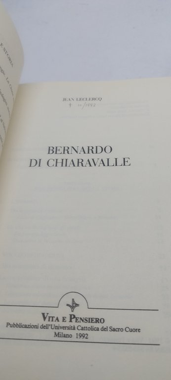bernardo di chiaravalle jean leclercq