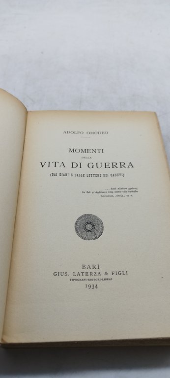biblioteca di cultura moderna adolfo omodeo momenti della vita di …