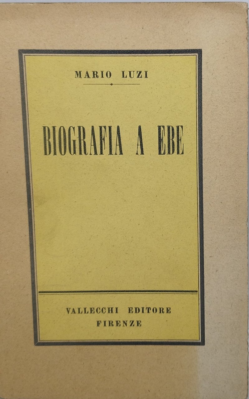 biografia a ebe mario luzi