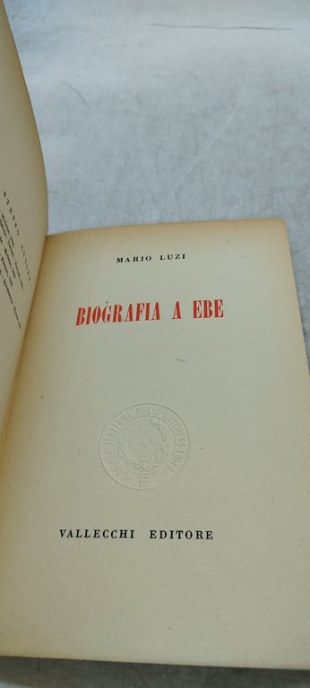 biografia a ebe mario luzi