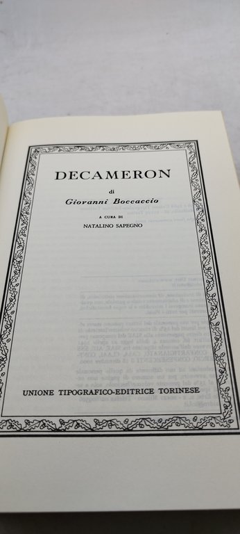 boccaccio decameron utet