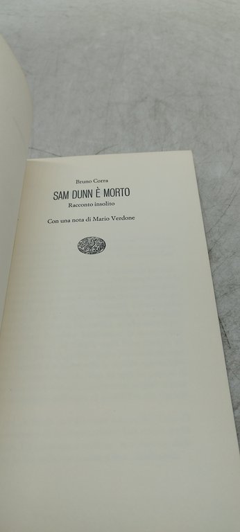 bruno corra sam dunn è morto einaudi letteratura 7