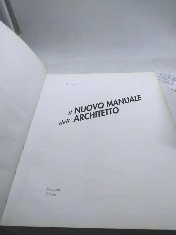 bruno zevi il nuovo manuale dell'architetto
