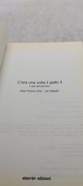 c'era una volta il giallo II l'età del piombo